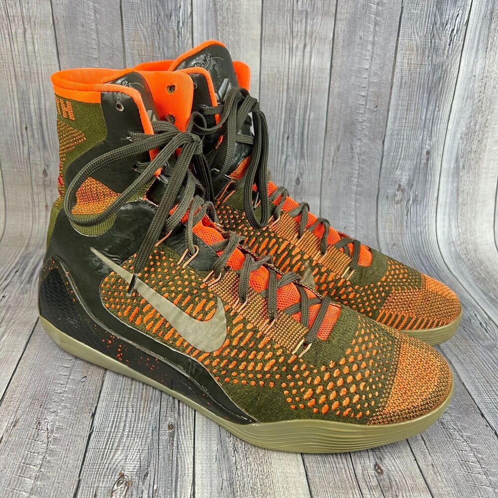 Nike Kobe IX 9 Elite Strategy 630847-303 Sequoia/Green Sz 11 Basketball Shoes